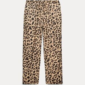 Animal print pants.